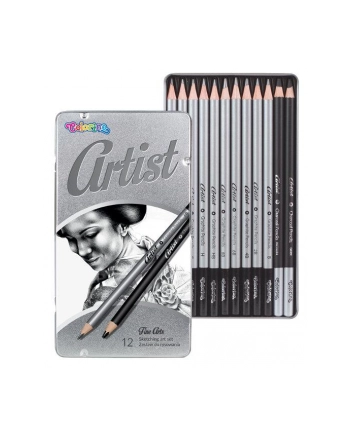 patio Zestaw do rysowania ARTIST 12 sztuk Metalowe pudełko Colorino Kids nr 1