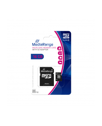 Mediarange 16 GB microSD, memory card (black, Class 10)