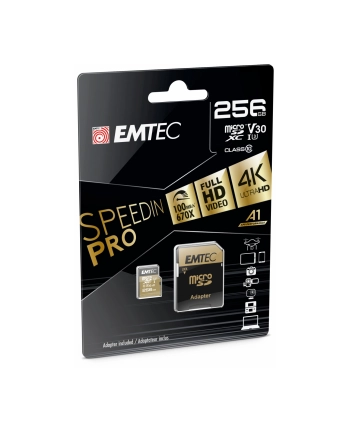 Emtec speedin PRO 256 GB microSDXC, memory card (Class 10, UHS-I (U3), V30) nr 1