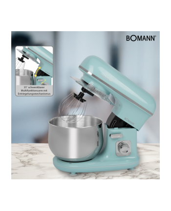 Bomann kneading machine KM 6030, food processor (turquoise / silver)