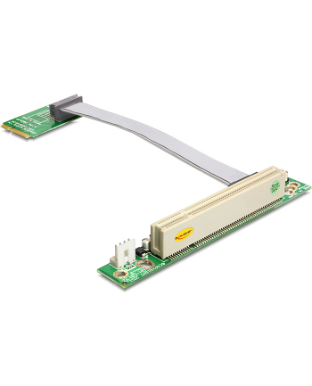 DeLOCK Riser card Mini PCI Express> 1 x PCI riser card (with flexible cable 13 cm leftist)