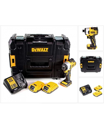 DeWalt cordless impact wrench DCF809D2T, 18 Volt (yellow / black, T-STAK box, 2x Li-ion battery 2,0Ah XR)