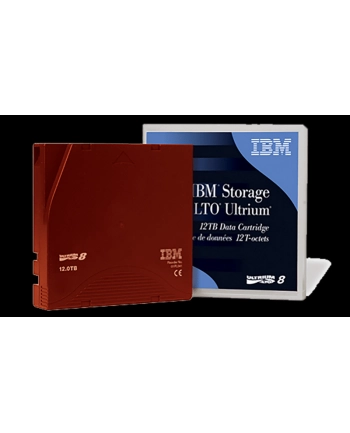 IBM LTO8 medium 30 TB, streaming media (dark red) nr 1
