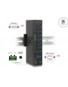 DeLOCK External Industrial Hub 7 x USB 3.0 Type-A USB hub (Black, with 15 kV ESD protection) - nr 10