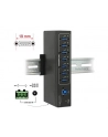 DeLOCK External Industrial Hub 7 x USB 3.0 Type-A USB hub (Black, with 15 kV ESD protection) - nr 6