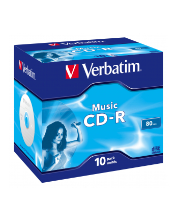 Płytki VERBATIM CD-R AUDIO 80min 10P JC             43365