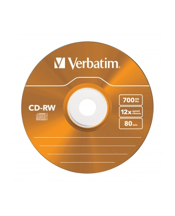 Płytki CD-RW VERBATIM 8-12x 700MB 5P SL         43167 nr 1