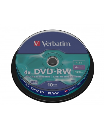 Płytki DVD-RW VERBATIM 4x 4.7GB 10P CB 43552 nr 1