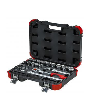 Gedore Red Socket set 1/2 '', 24 pieces (red / black, with Shift-gun, SW 10mm - 32mm)