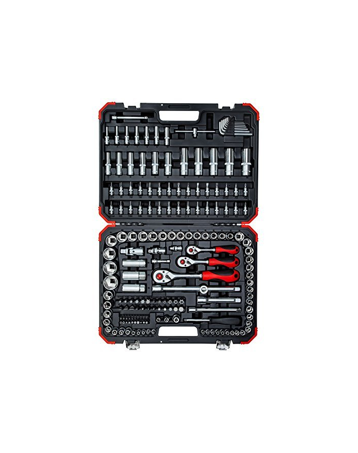 Gedore Red socket set, 1/4 ''+ 3/8'' + 1/2 '', 172 pieces (red / black, with 3 lever Ratchet) główny