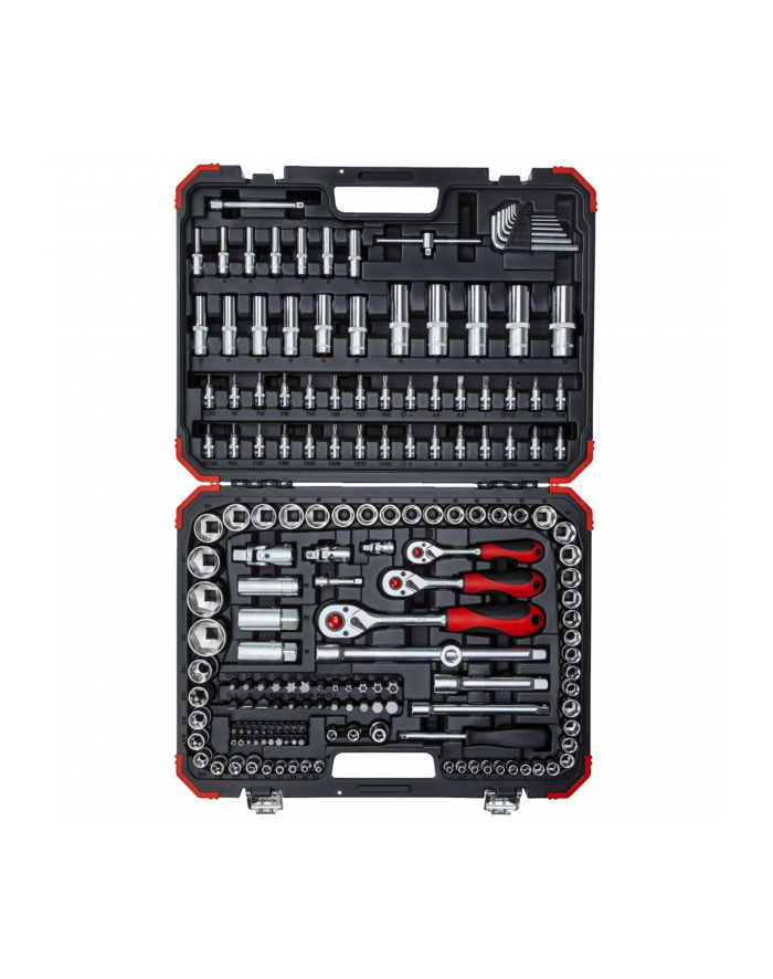 Gedore Red socket set, 1/4 ''+ 3/8'' + 1/2 '', 172 pieces (red / black, with 3 lever Ratchet) główny