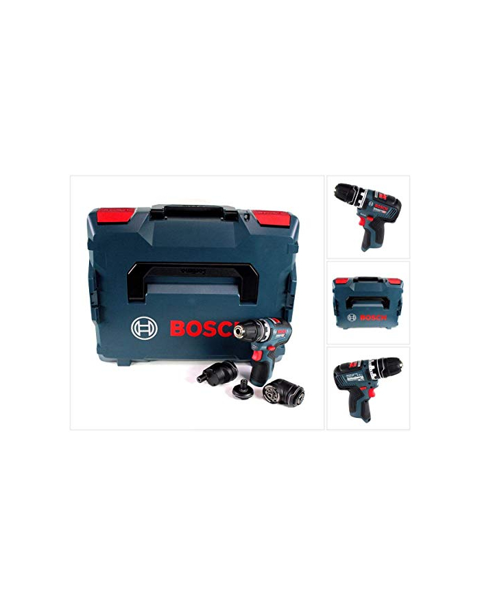bosch powertools Bosch cordless drill GSR 12V-35 FC solo Professional, 12V (blue / black, without battery and charger, with FlexiClick essays, L-BOXX) główny