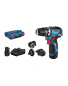 bosch powertools Bosch cordless drill GSR 12V-35 FC Professional, 12V (blue / black, 2x Li-ion battery pack 3.0Ah, with FlexiClick essays, L-BOXX) - nr 3