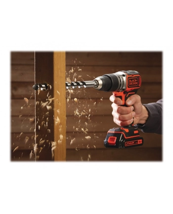 black+decker BLACK + DECKER cordless hammer BL188K, 18 Volt (black / orange, Li-ion battery pack 1.5Ah) nr 2