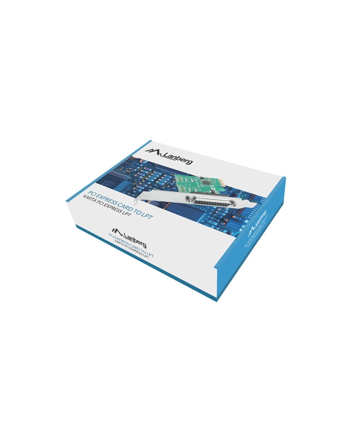 Karta PCI EXPRESS LPT (DB25) X1 LANBERG + ŚLEDŹ LOW PROFILE główny