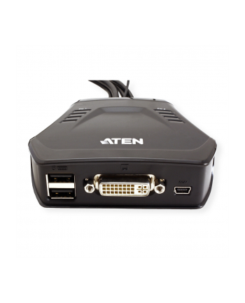 Przełącznik KVM z 2 portami USB DVI i zdalnym selektorem portów CS22D