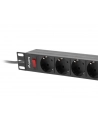 lanberg Listwa zasilająca Rack PDU 19 cali 1U 16A 9xSchuko 3m Czarna - nr 25
