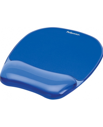 fellowes Podkładka pod mysz i nadgarstek żel CRYSTAL, niebieska nr 1