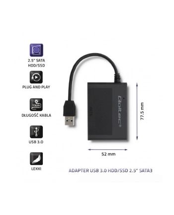 qoltec Adapter USB 3.0 do dysków HDD/SSD 2.5 cala SATA3 nr 1