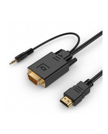 gembird Konwerter HDMI do VGA mini Jack 3m czarny