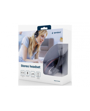 gembird Słuchawki z mikrofonem MHS-001 czarne