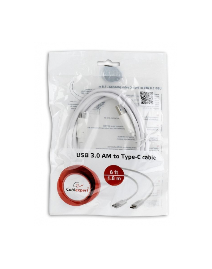 gembird Kabel USB 3.0 (AM/CM) 1.8m biały główny