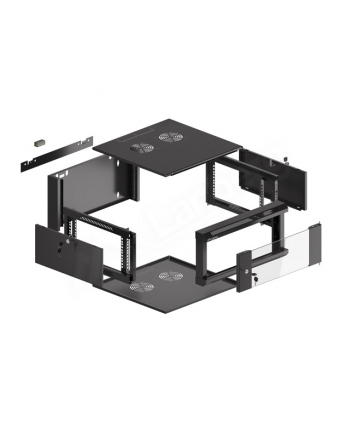 Szafa serwerowa wisząca 19cali 4U 570x600 czarna WFFA-5604-10B