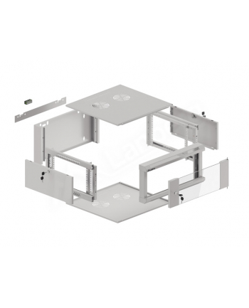 Szafa serwerowa wisząca 19cali 4U 570x600 szara WFFA-5604-10S