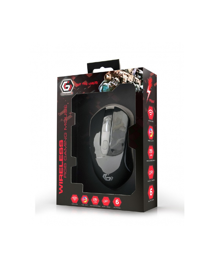 gembird Mysz Bluetooth 6-przycisków czarna główny