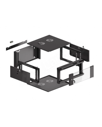 Szafa serwerowa wisząca 19cali 4U 570x600 czarna WFFA-5604-10B nr 1