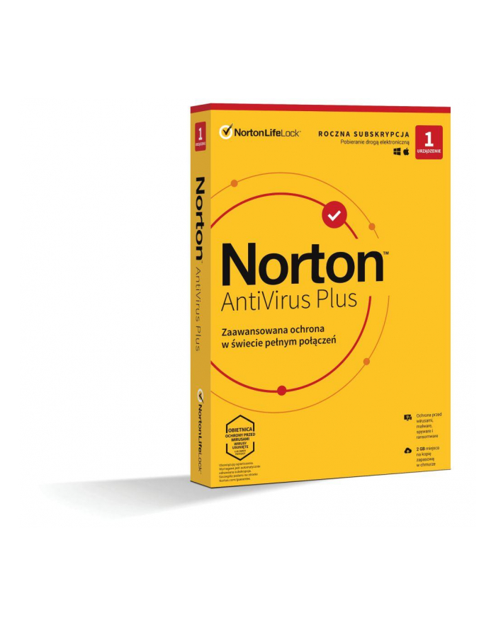 NORTONLIFELOCK ANTIVIRUS PLUS 2GB PL 1 User 1 Device 12MO Generic RET1 MM główny