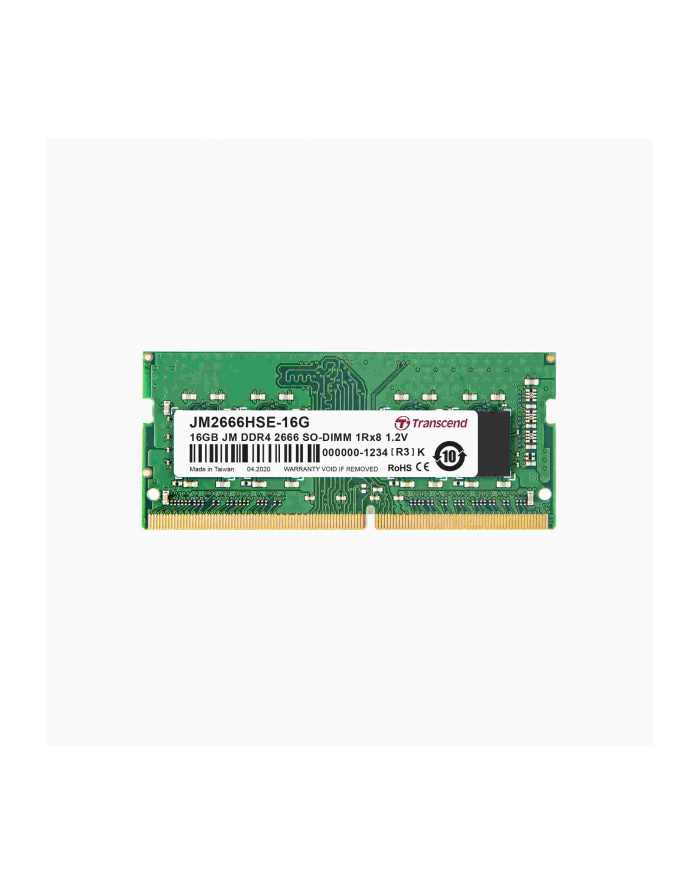 TRANSCEND 16GB JM DDR4 2666Mhz SO-DIMM 1Rx8 2Gx8 CL19 1.2V główny