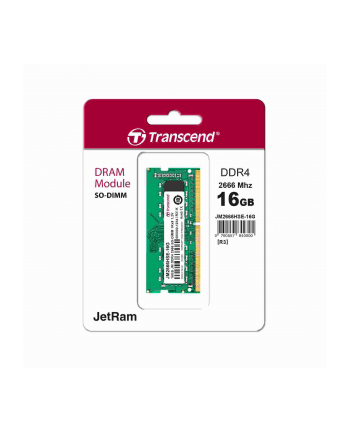TRANSCEND 16GB JM DDR4 2666Mhz SO-DIMM 1Rx8 2Gx8 CL19 1.2V