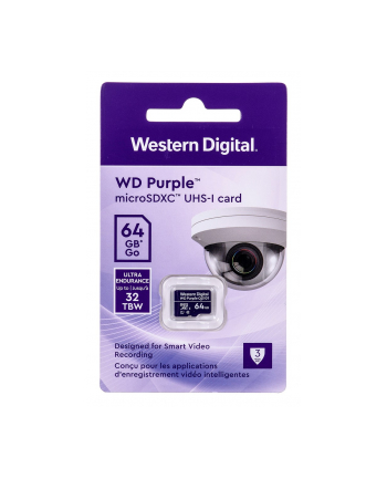 western digital WD Purple 64GB Surveillance microSD XC Class - 10 UHS 1