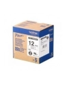 BROTHER HGE231V5 5x tape cassette 12mmx8m white black laminate for P-touch P500PC,9700PC,9800PCN,RL700S - nr 9