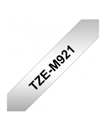BROTHER P-Touch TZE-M921 black on silver-matte 9mm 8m nr 2