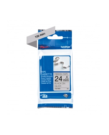 BROTHER P-Touch 24mm light grey/gold ribbon tape
