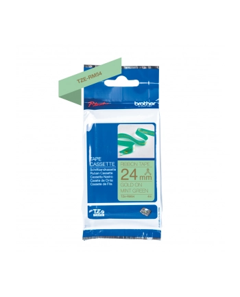 BROTHER P-Touch 24mm mint green/gold ribbon tape nr 2