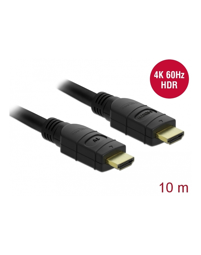 DELOCK KABEL HDMI M/M V20 10M AKTYWNY CZARNY 85284 główny