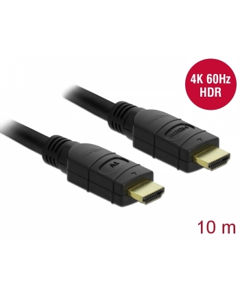 DELOCK KABEL HDMI M/M V20 10M AKTYWNY CZARNY 85284