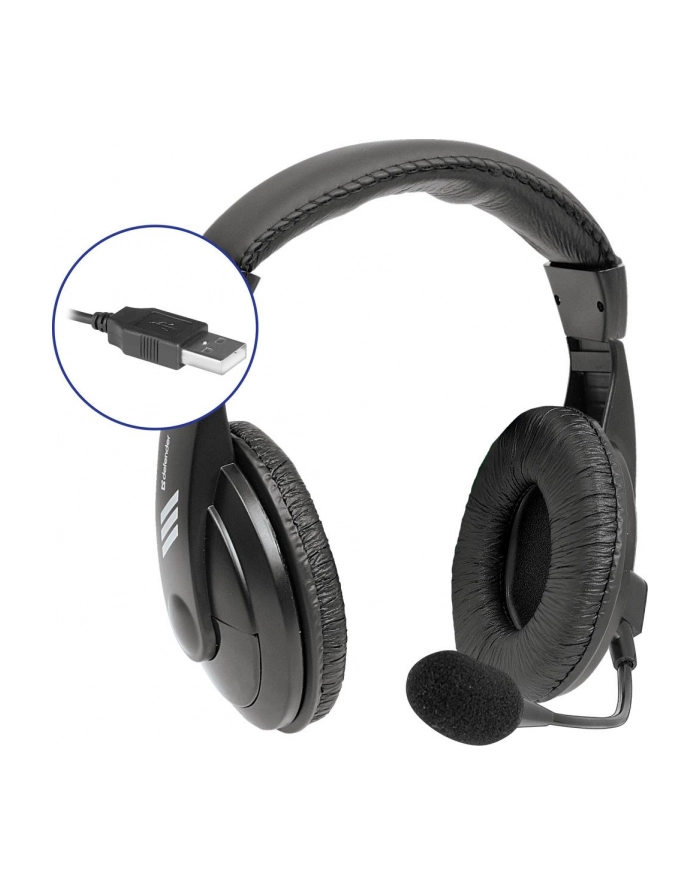 DEFENDER SŁUCHAWKI NAUSZNE USB GRYPHON 750U 63752 główny