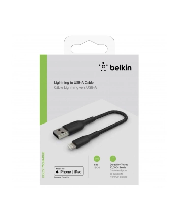 belkin Kabel Braided USB- Lightning 15cm czarny nr 1