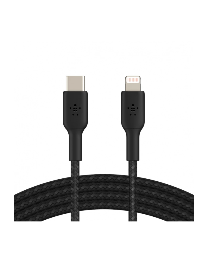 belkin Kabel Braided USB-C Lightning 1m czarny główny
