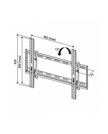 tb Uchwyt TV do telewizora do 65' 40kg max VESA 400x400
