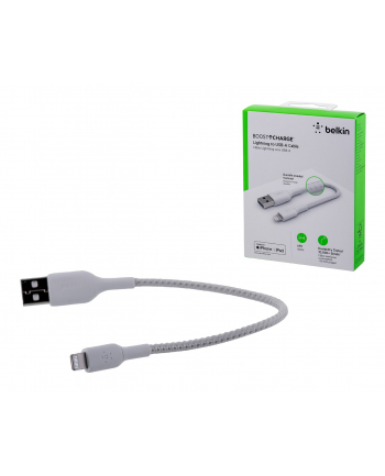 belkin Kabel Braided USB- Lightning 15cm biały