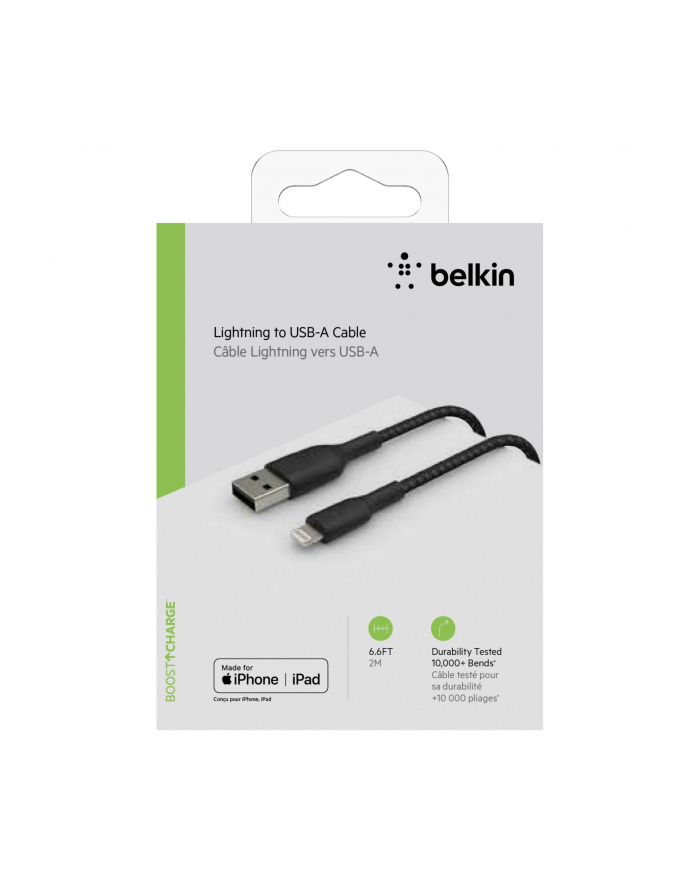 belkin Kabel Braided USB- Lightning 2m czarne główny