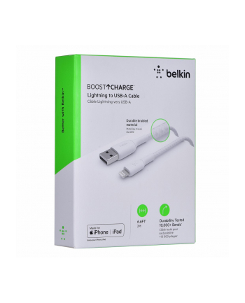 belkin Kabel Braided USB- Lightning 2m biały