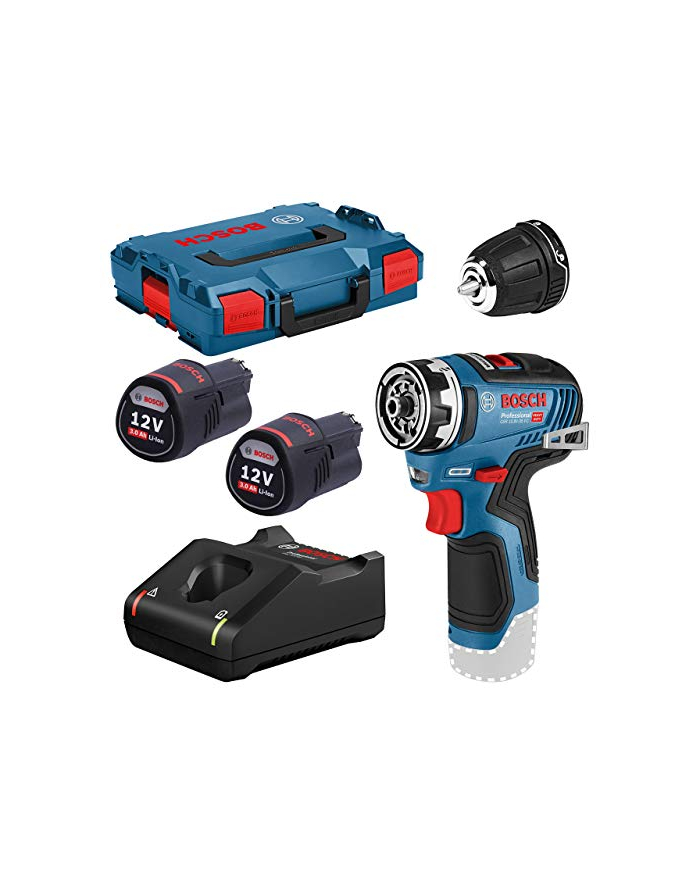 bosch powertools Bosch cordless drill GSR 12V-35 FC Professional, 12Volt (blue / black, 2x Li-ion battery 3.0Ah, with FlexiClick drill chuck, L-BOXX) główny