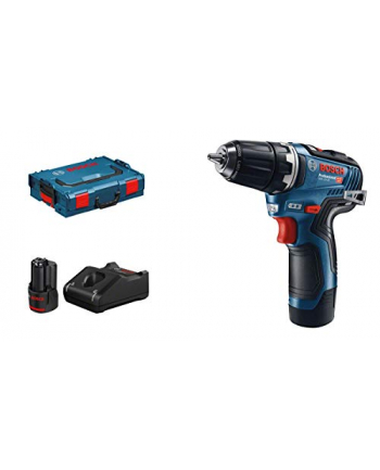 bosch powertools Bosch cordless drill GSR 12V-35 Professional, 12Volt (blue / black, L-BOXX, 2x Li-ion battery 3.0Ah)