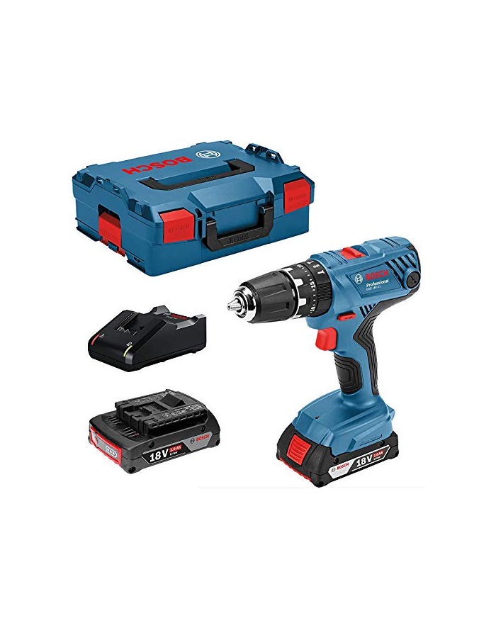 bosch powertools Bosch cordless drill driver GSR 18V-21 Professional solo, 18Volt (blue / black, L-BOXX, 2x Li-ion battery 2.0Ah) główny